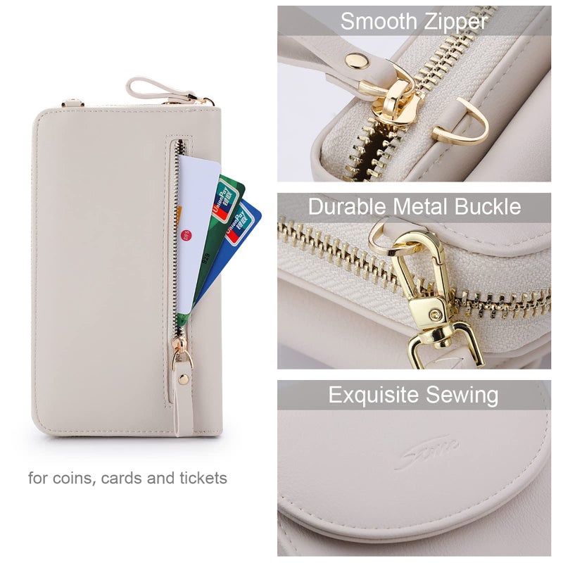 S-ZONE Small Crossbody Bags for Women Cell Phone Purse RFID Blocking Wallet Purses with Credit Card Slots - Image 5